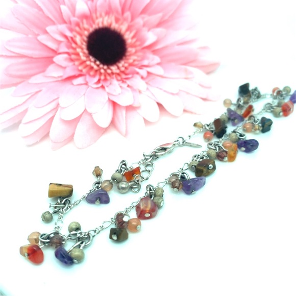 2/$10 Avon Multicolor Gemstone Charm Bracelet - Picture 5 of 6